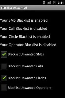 Blacklist Unwanted android App screenshot 0